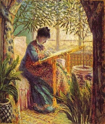 Camille Embroidering, 1875