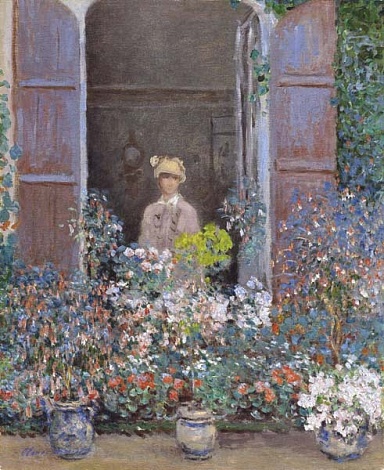 Camille Monet at the Window, Argentuile, 1873